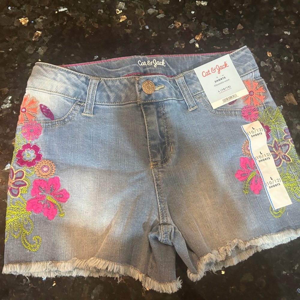 NEW Cat & Jack Denim Shorts L(10/12)